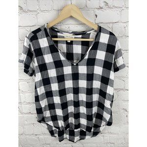 Anthropologie Cloth & Stone Gingham Checkered Print Tunic Medium